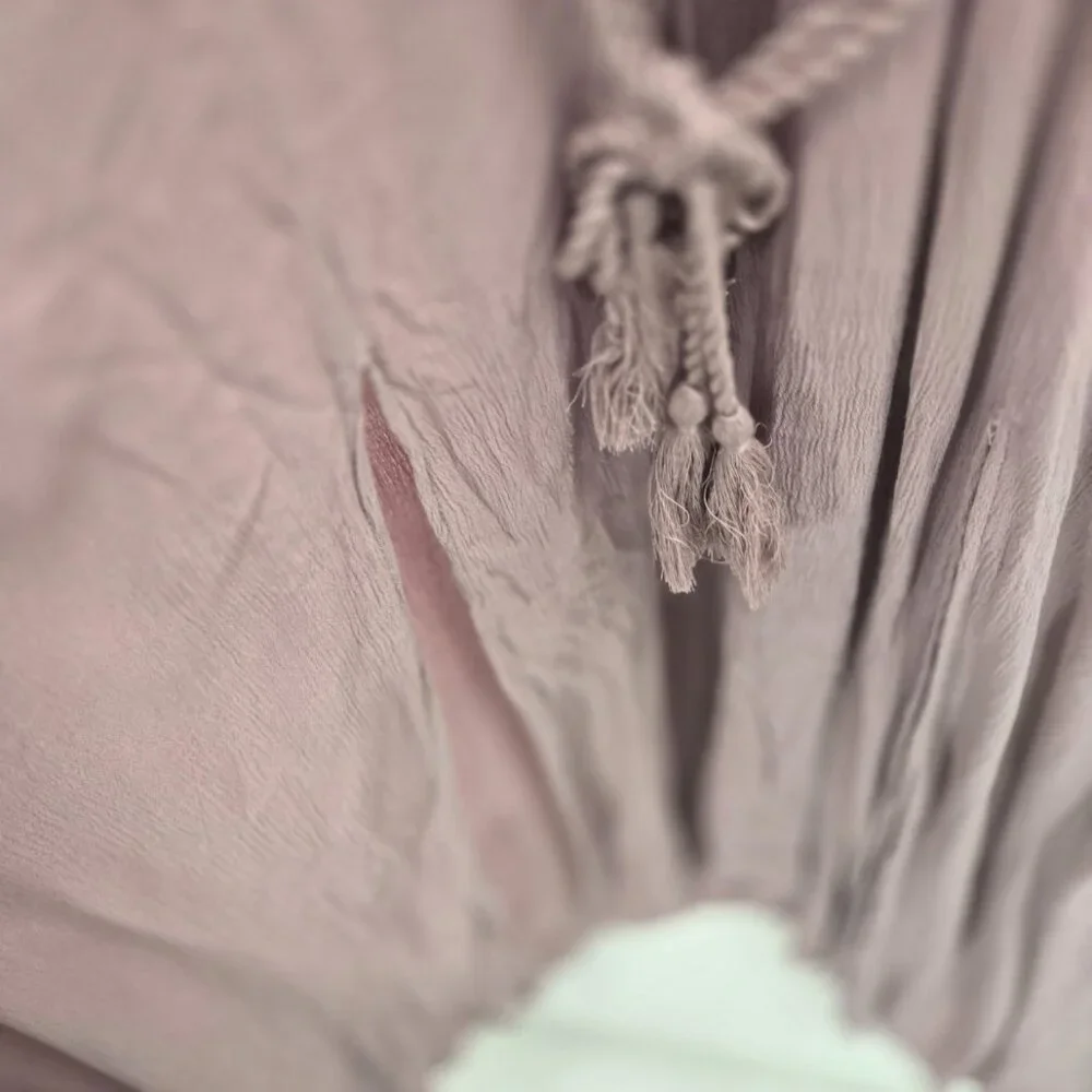 Baltic Born Light Purple Mauve Jennifer Deep V-Neck Tassel Belt Maxi Dress XXXL - Picture 7 of 14